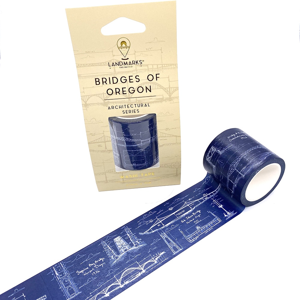 Landmarks Unlimited, Washi Tape, Architectural Bridges, Navy